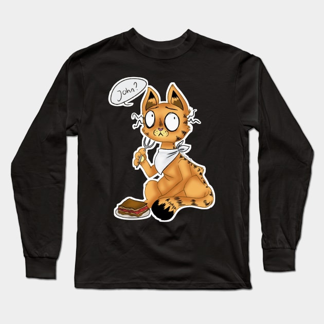 Garfield with a twist Long Sleeve T-Shirt by DyelainArt_